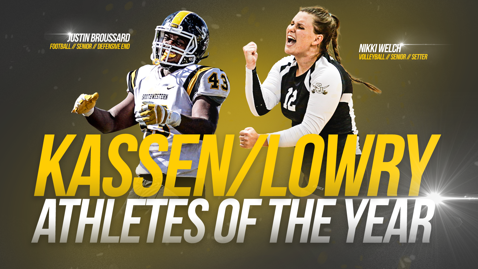 Broussard, Welch named Kassen/Lowry Athletes of the Year