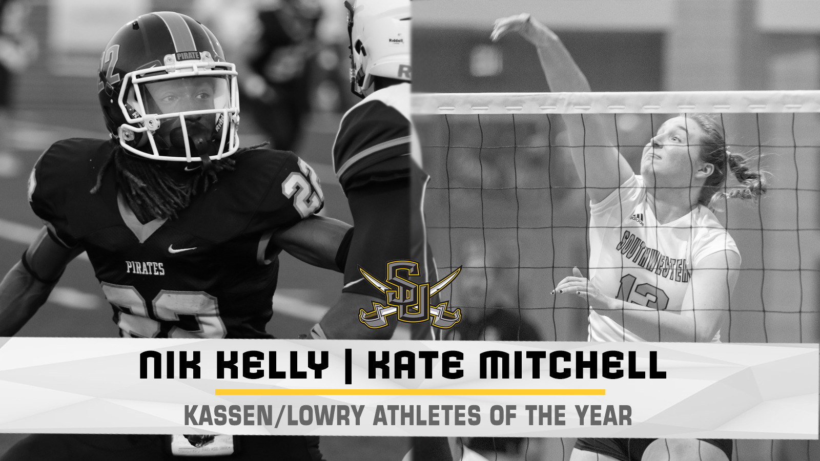 Kelly, Mitchell Named Kassen/Lowry Athletes of the Year