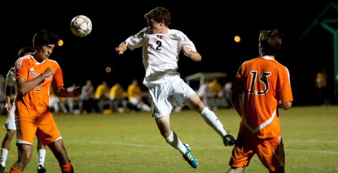 Men’s Soccer remains undefeated in conference play with 2-1 win over TLU
