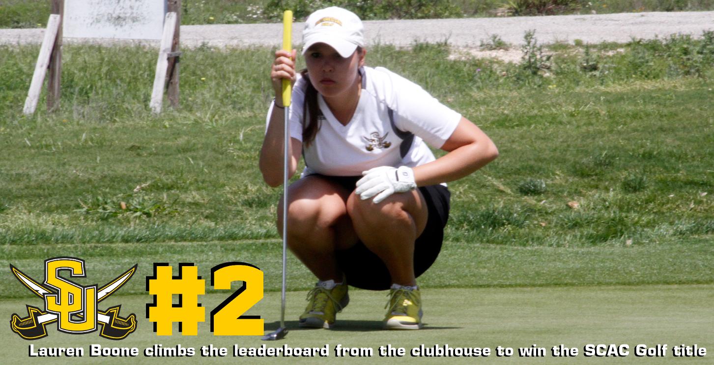 #2: Boone climbs the leaderboard from the clubhouse to win the SCAC women's golf title