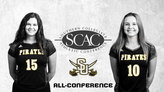 Lauren Crabtree and Riley Brantley Named to All-SCAC Volleyball Team