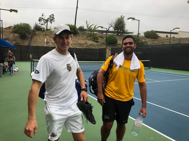 Men's Tennis Duo Advances to Day 2 at the Ojai