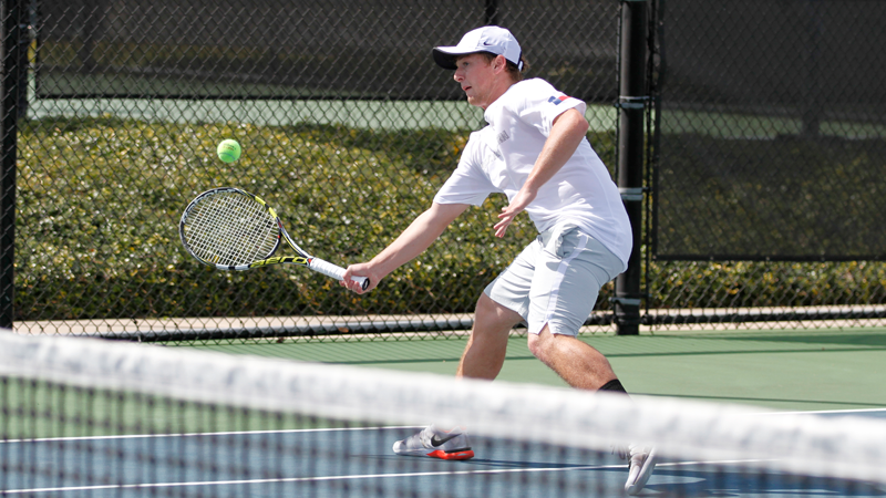 Men's tennis sweeps Centenary, Texas Lutheran on Saturday