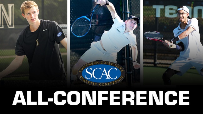 Three Named to the Men's Tennis All-SCAC Team