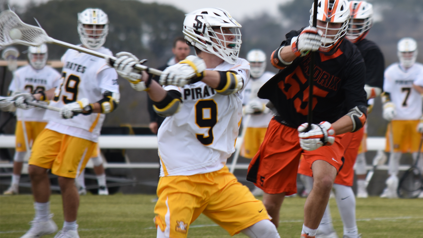 Pirates Can't Contain BSC Men in Offensive Duel