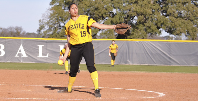 Softball sweeps day one, day two cancelled