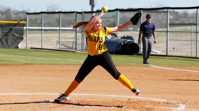 Softball takes two on day one against Centenary
